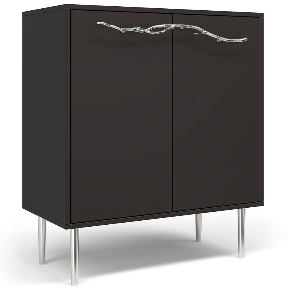 Комод Арт Колор matte Стайл Сильвер с 2 полками Терпкий коричневый матовый