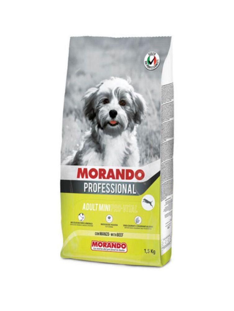 Morando Professional Cane сухой корм для взрослых мелких пород собак PRO VITAL с говядиной, 1,5 кг