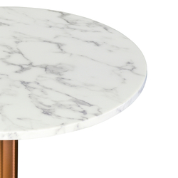 Столик кофейный Berg Trond 60см мрамор/золотой