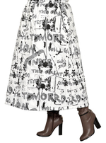 Зимняя стеганая юбка-трапеция Руна