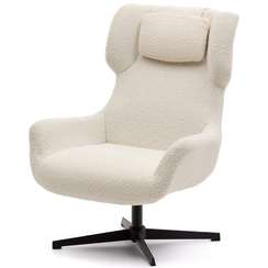 Крутящееся кресло Zalina, белое букле