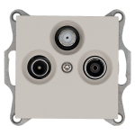 Розетка TV+FM+SAT Φ9.5mm оконечная с накладкой, цвет Тауп