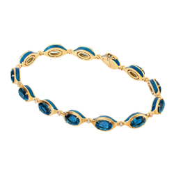 Браслет с Топазом London и Бриллиантами, Br0143-002/1