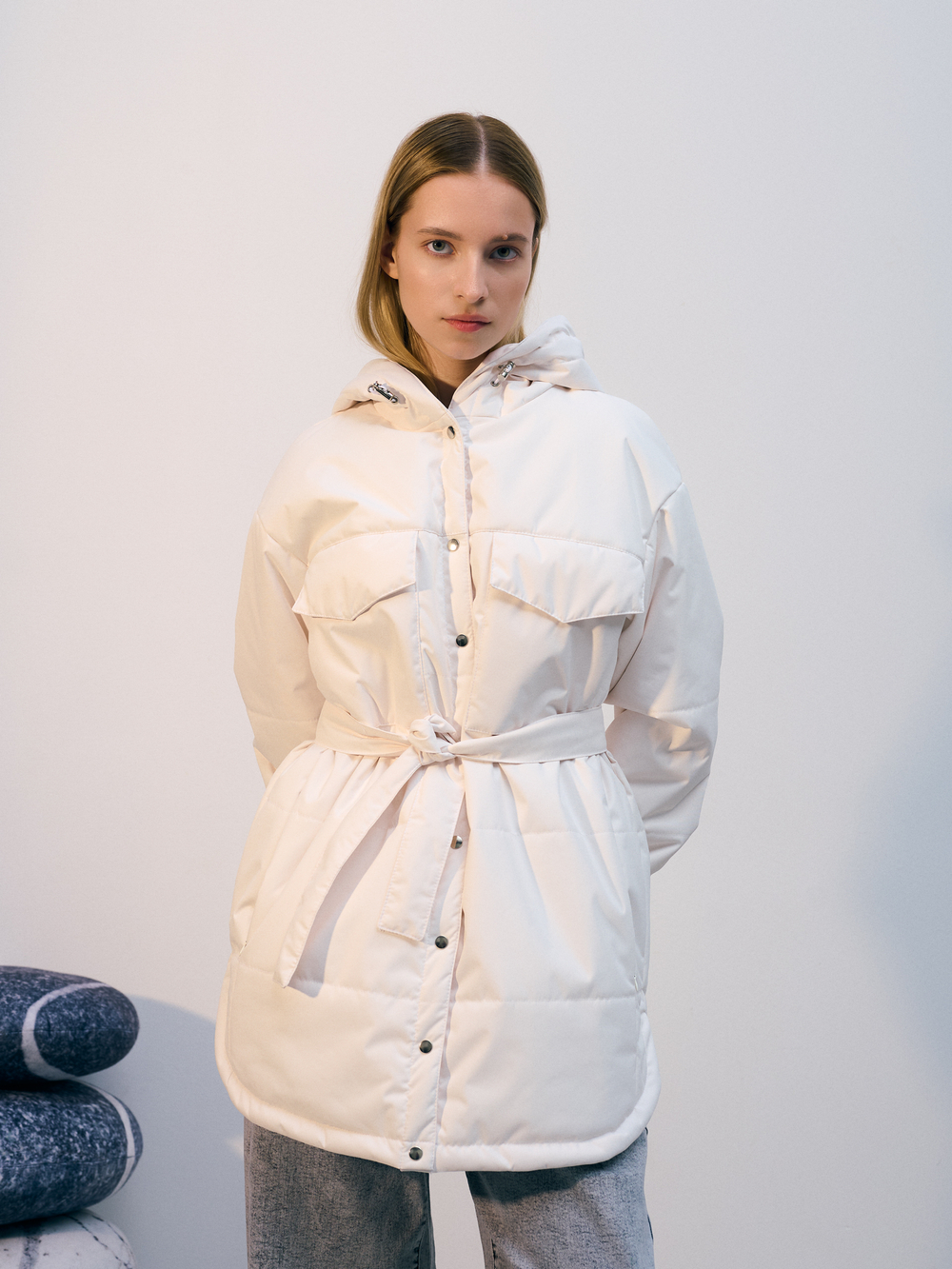 Куртка демисезонная "Эмми" молочный