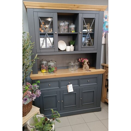 Буфет «Форест» большой серый 7012/бейц-масло