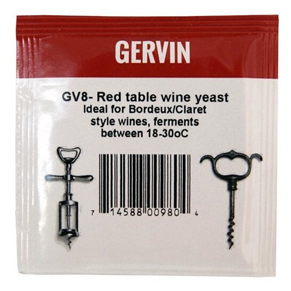 Винные дрожжи Gervin &quot;Red Table Wine GV8&quot;, 5 г