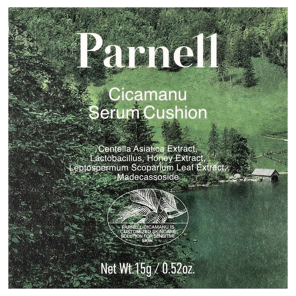 Parnell, Cicamanu Serum Cushion, охлаждающий крем 33C, 15 г (0,52 унции)