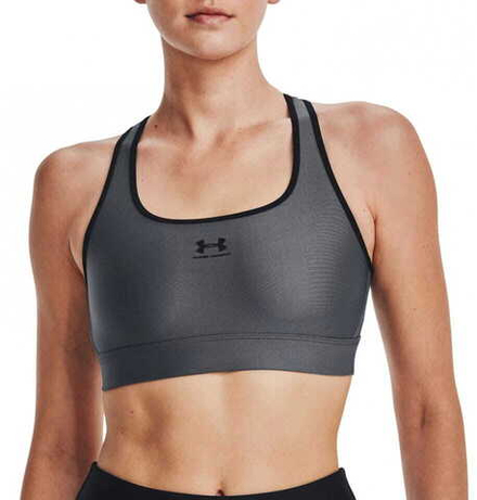 Теннисный бюстгальтер Under Armour Women's UA Bra Mid Padless - pitch gray/black
