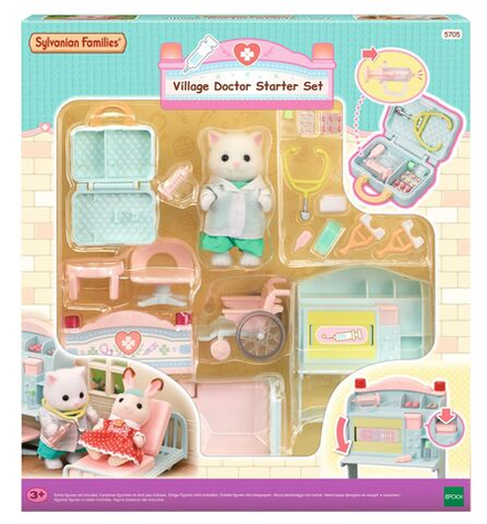 Игровой набор Sylvanian Families - Village Doctor Starter Set - Набор фигурок доктора - Сильвания Фэмили 5705