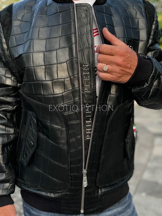 Мужская куртка из кожи крокодила Philipp Plein JT-130