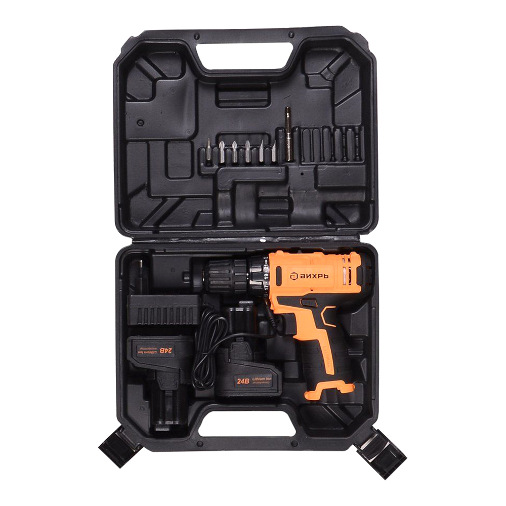 Дрель-шуруповерт аккумуляторная Вихрь ДА-24Л-2К