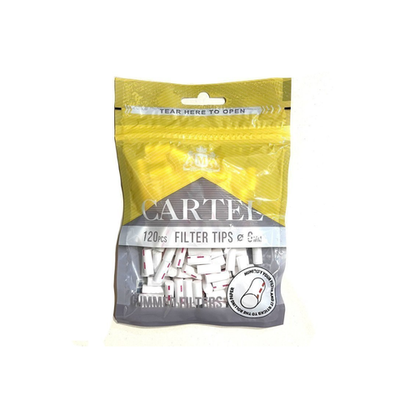 !Фильтры для сигарет "Cartel" 6мм Slim Gummed 120шт (Румыния)