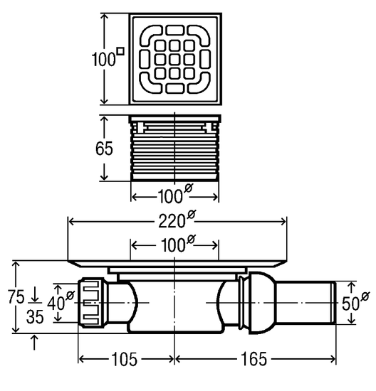 Душевой трап Viega Advantix 557119 (4935.1)