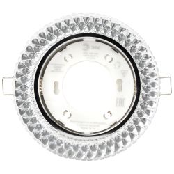 Светильник встраиваемый cо светодиодной подсветкой ЭРА DK LD23 SL/WH под лампу GX53 прозрачный | Встраиваемые LED светильники