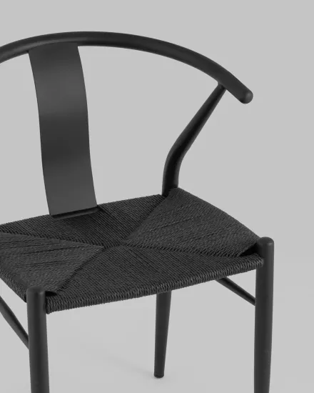 Стул обеденный Wishbone Style металлический черный