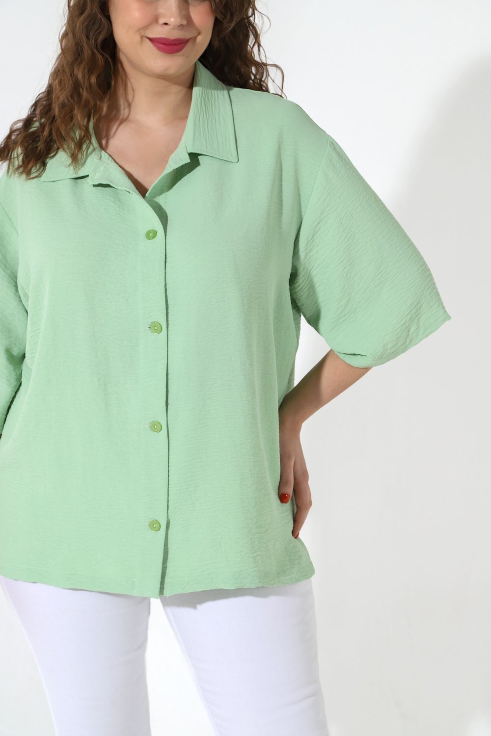 Блуза Жаркий сезон-1 Виотекс САЛАТОВЫЙ