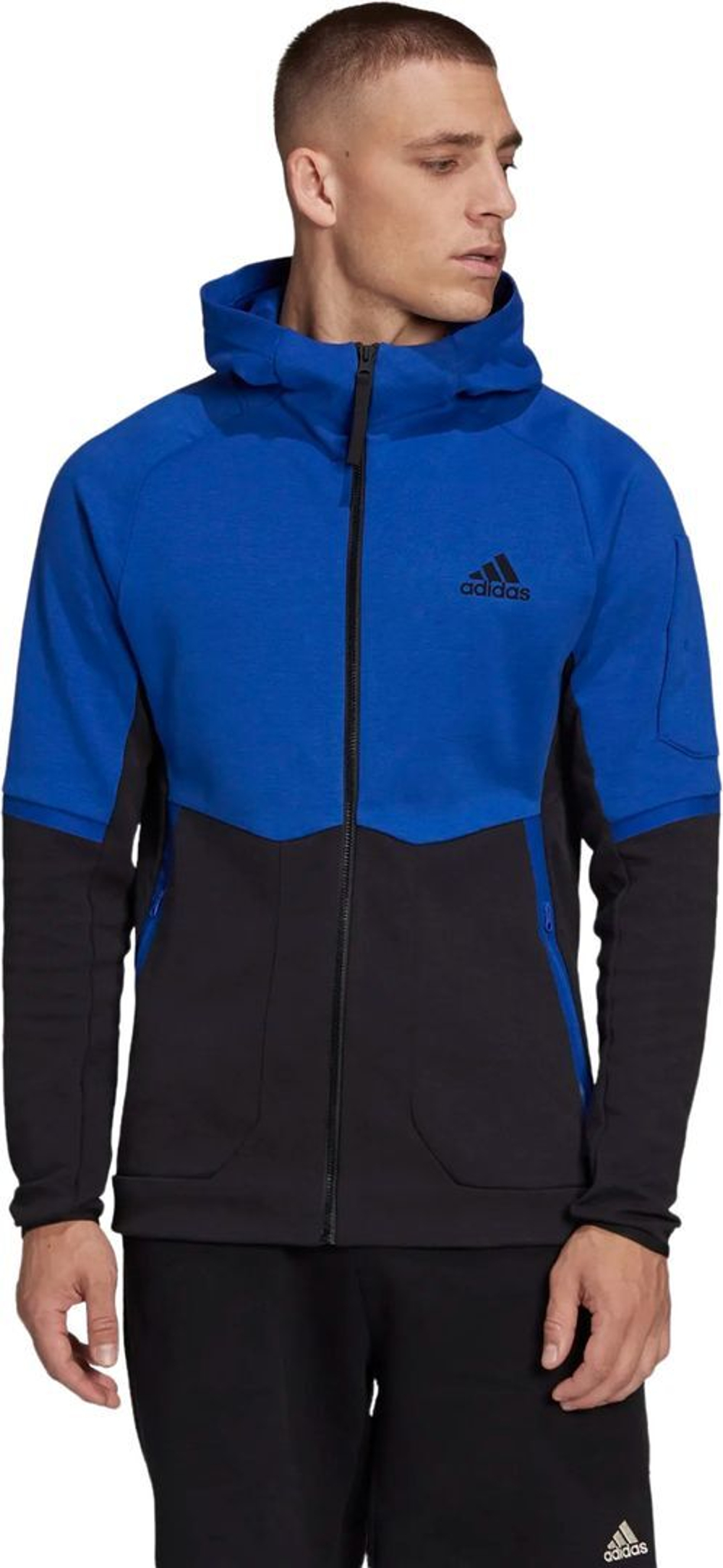 Толстовка Adidas M D4GMDY FZHD синий