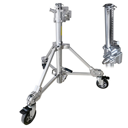 KUPO 721 Jumbo Stand 2 section. Стойка на колёсах (108-172см ↓100 кг) с редукторным механизмом