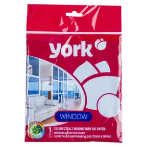 Салфетка универсальная YORK WINDOW микрофибра для стекол 30*30 см  1 шт/уп 40 уп/кор