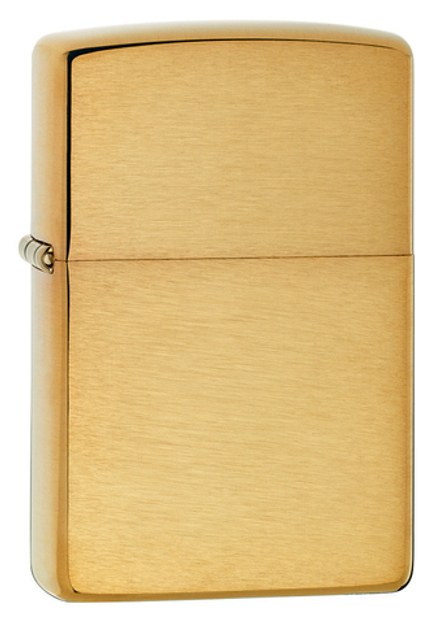 Зажигалка Zippo с покрытием Brushed Brass, латунь/сталь, золотистая, матовая, 36х12х56 мм