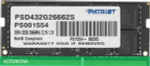 Оперативная память Patriot Signature Line 32GB DDR4 SODIMM PC4-21300 (PSD432G26662S)