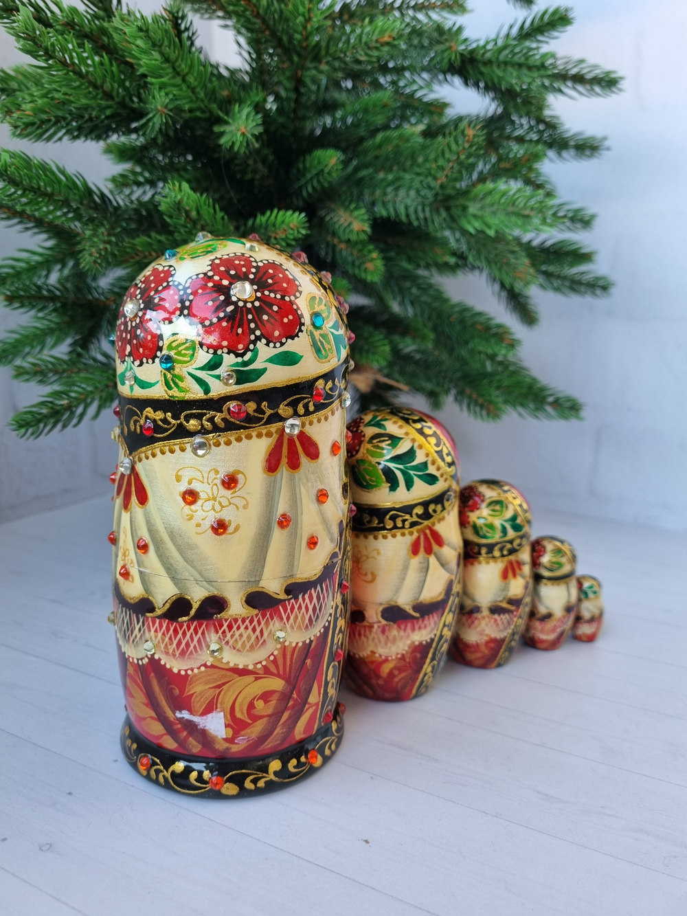 Матрешка сказка микс 5мест 15см