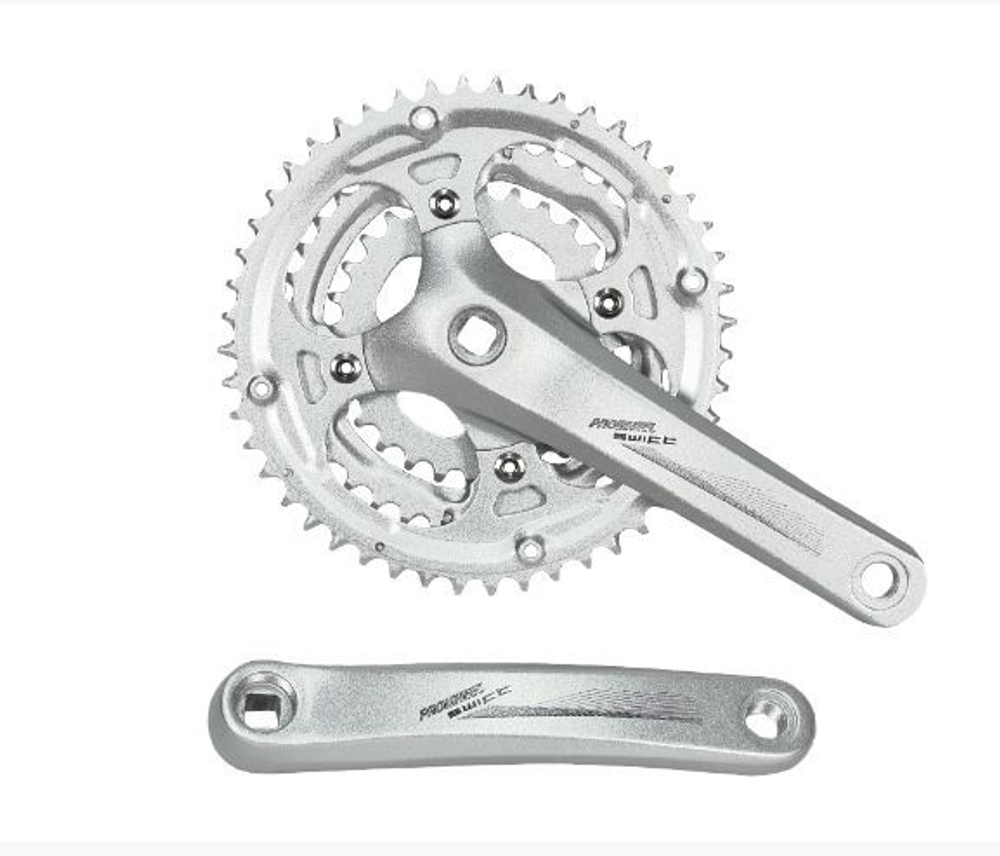 Система PROWHEEL SWIFT-200*175mm,(48/38/28)AL-6061-T6,CHAINLINE:50,BCD:104/64,под квадрат,серебрист (10702070/031222/3426786, Китай)