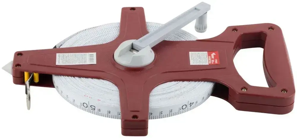 Рулетка землемерная 50 м геодезическая фибергласовая лента для измерения больших длин