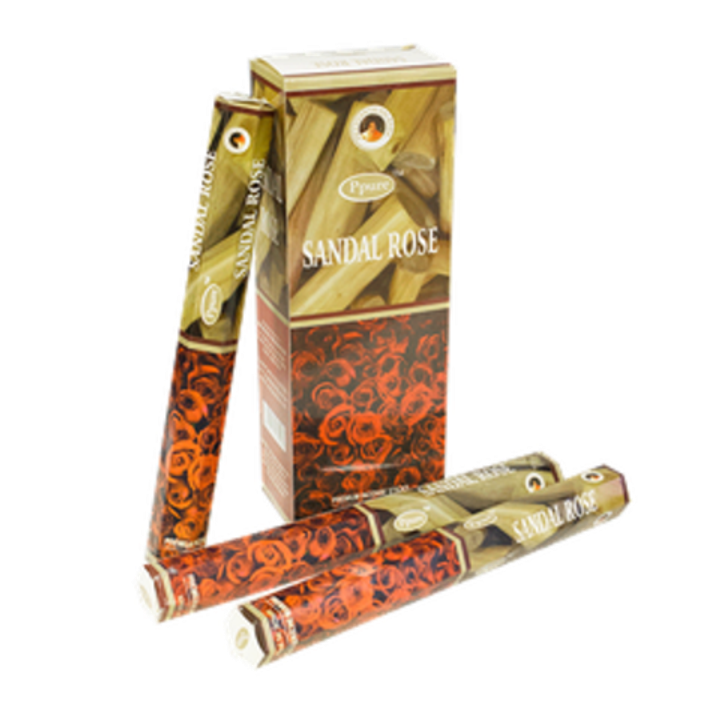 Ppure Gem Sandal Rose шестигранник Благовоние Сандал Роза
