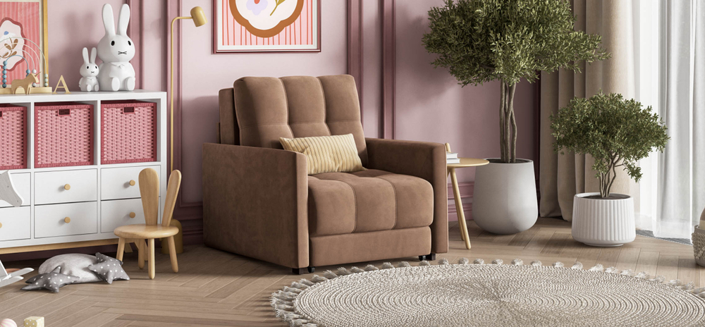 Босс Лофт кресло-кровать Велюр Монолит мокко