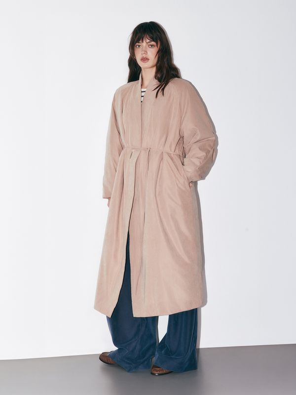 Пальто утепленное на запах 