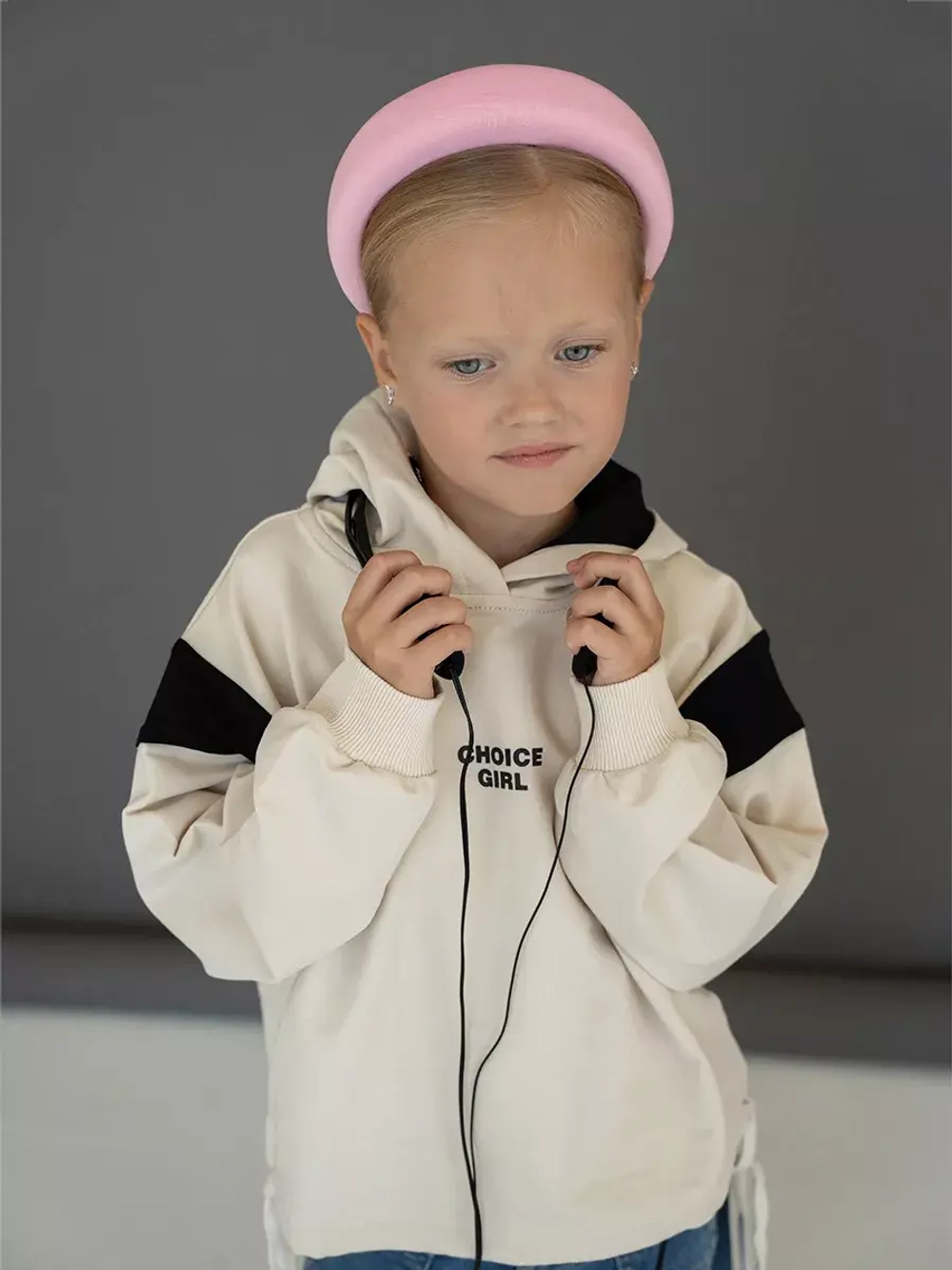 Худи для девочки с завязками в школу