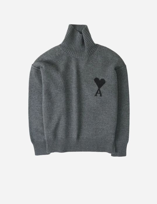 Свитер AMI PARIS Mock Neck Pullover 