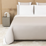 Постельное белье Frette Colour Block Stone/Milk (240 x 220 см)