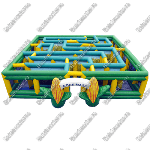 Надувной лабиринт "Кукурузное поле", 10*10*3 м