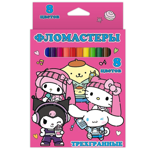 Фломастеры 8 цвета(ов) ЦЕНТРУМ Куроми (77222)