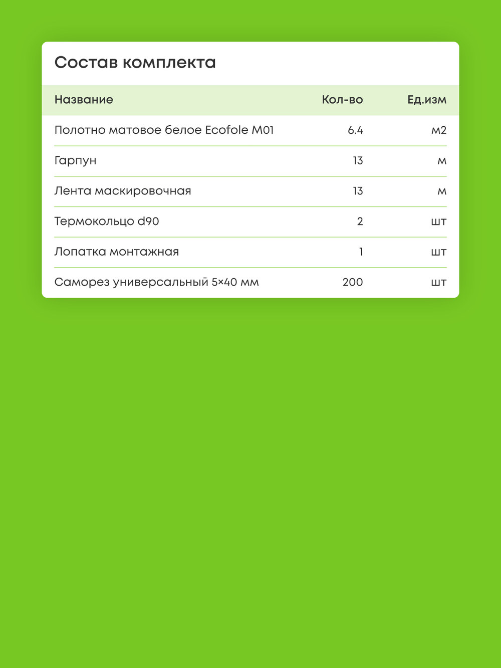 Матовый натяжной потолок 6.4 м2