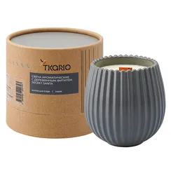 Свеча ароматическая с деревянным фитилём secret santa из коллекции edge, серый, 60 ч