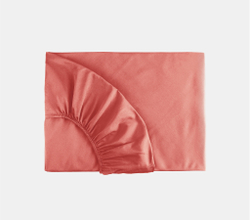 Простыня на резинке 90x200x20 Mollen розово-коралловая