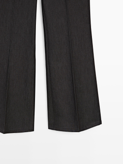 Massimo Dutti Расклешенные брюки, черный