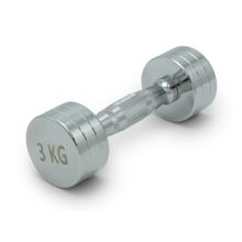 Гантель UNIX Fit PRO круглая хромированная 3 кг, 2 шт.