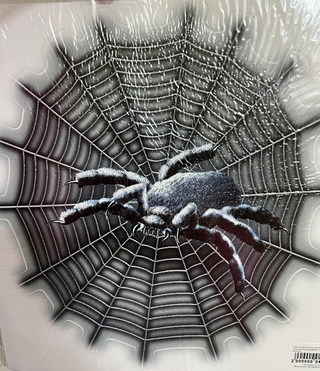 Наклейка "Паук на паутине" рисун.№3,наружная полноцветная 16,5*16,5см 04746