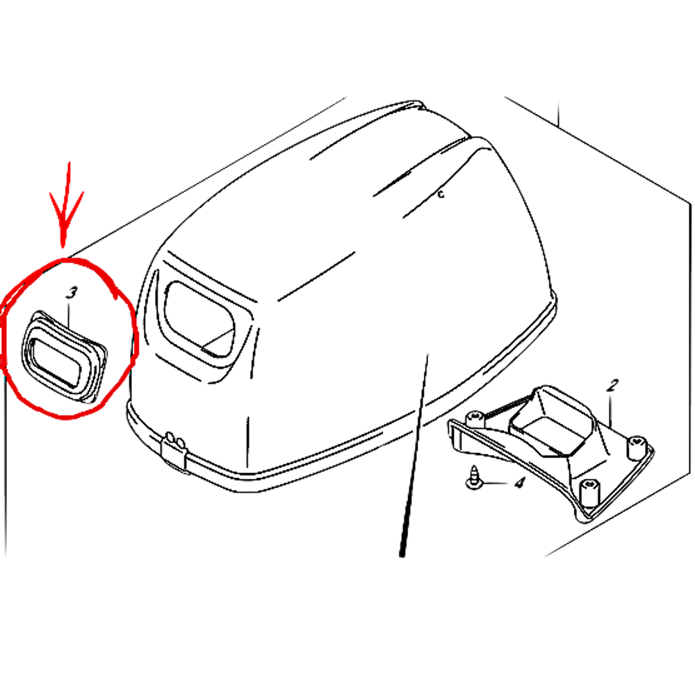 Suzuki 61622-90L00-0000 Seal,Recoil starter DF9.9-30 / DT9.9-15 Оригинал