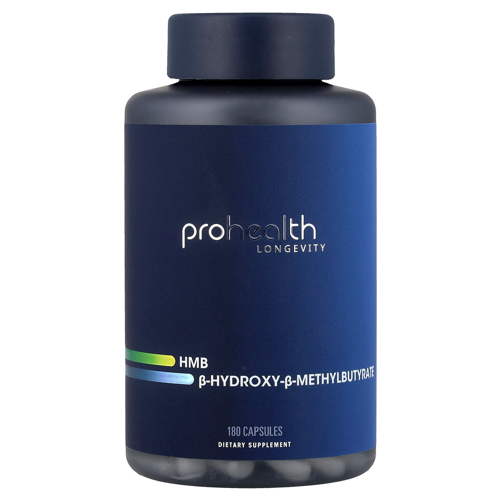 ProHealth Longevity, HMB B-гидрокси-B-метилбутират, 180 капсул