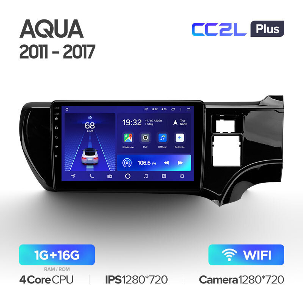 Teyes CC2L Plus 9" для Toyota Aqua 2011-2017 (прав)