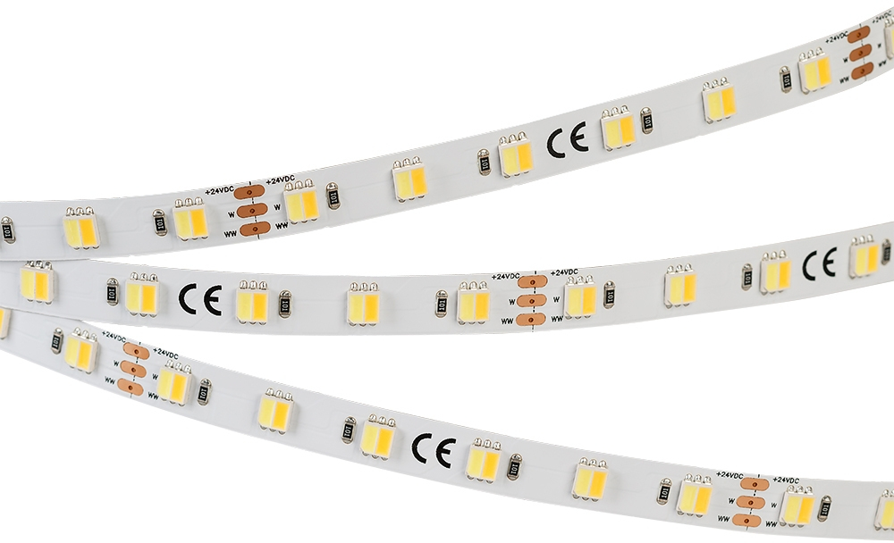 Светодиодная лента RT-B60-10mm 24V White-MIX 2Ch (14.4 W/m, IP20, 5060, 5m) (Arlight, Изменяемая ЦТ) 025214(1)