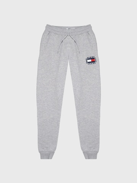 Брюки Tommy Jeans Slim Box Flag Grey Heather