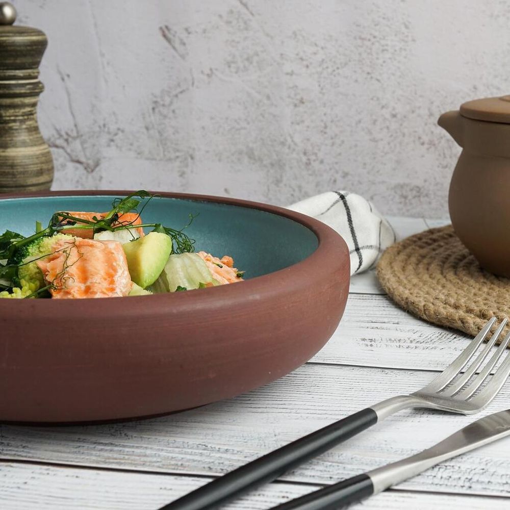 Салатник 800 мл d 21 см h5 cм Blue Matt New Brown Taiga P.L. [3]