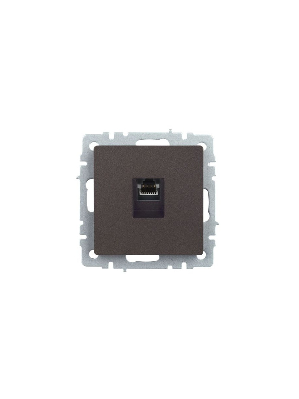 Розетка компьютерная СП RJ45 кат.5E BRITE РК10-БрТБ механизм бронза IEK BR-K10-1-K45