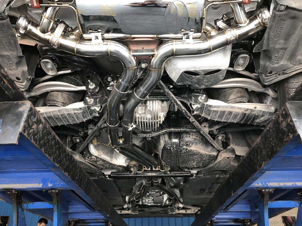 Спортивная выхлопная система с дистанционно управляемыми заслонками для Porsche Cayenne 2.9T 2018+ Порше Каен